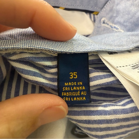 NWT Polo Ralph Lauren Men’s Blue White Striped Shorts Size 35 Classic Preppy - Picture 8 of 10